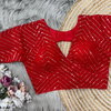 Rk Blouse Georgette Designer Deep Neck Blouse Wholesale Market In Surat	